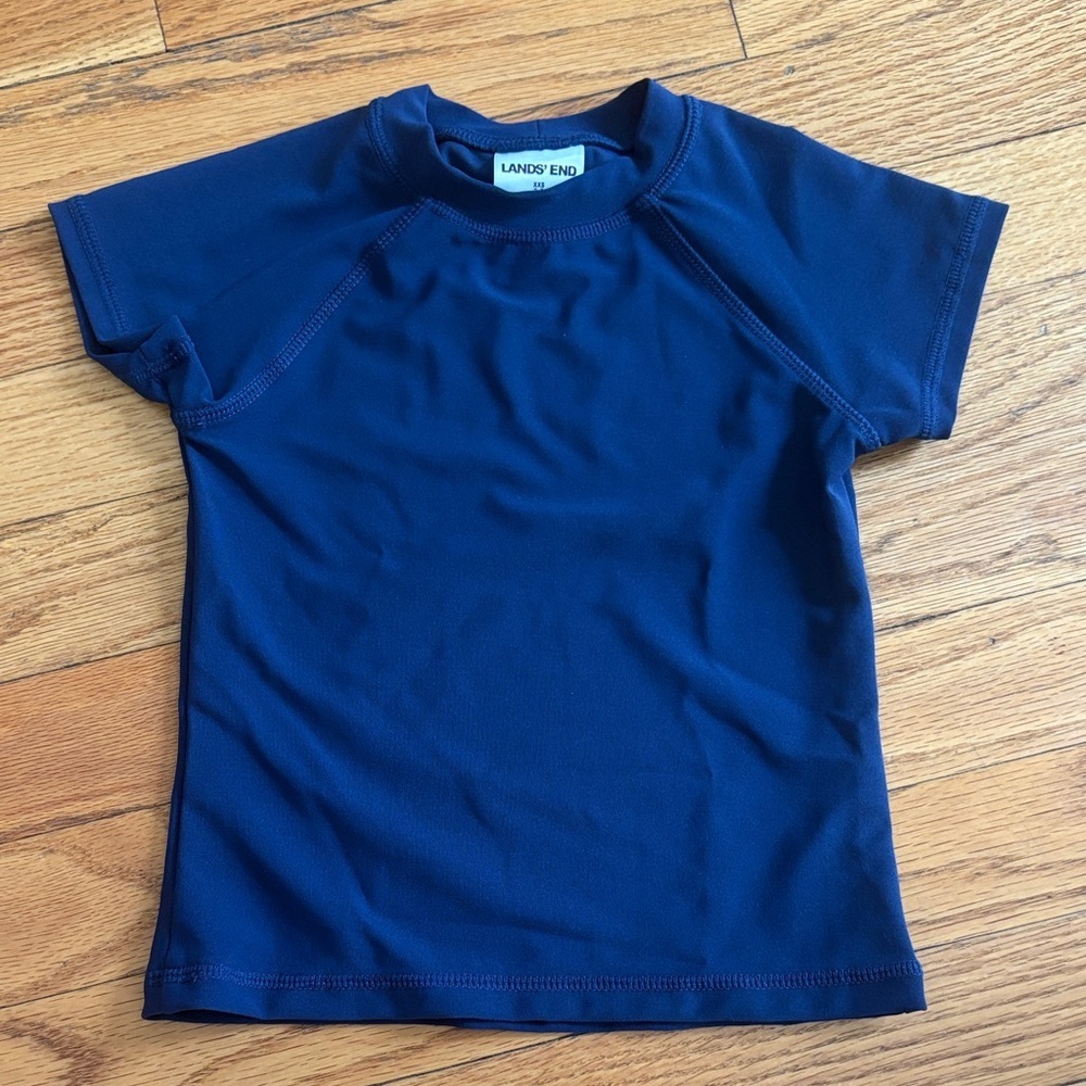 Lands' End Deep Blue Short Sleeve Tee